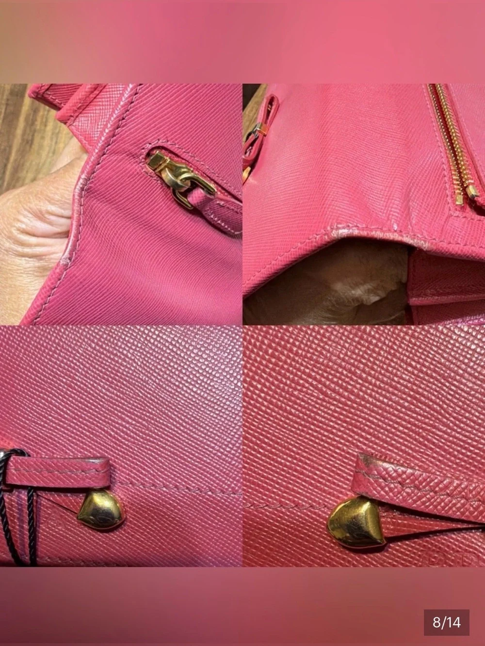 Vintage Prada Saffiano Chic Long Wallet – Peonia Pink /COA